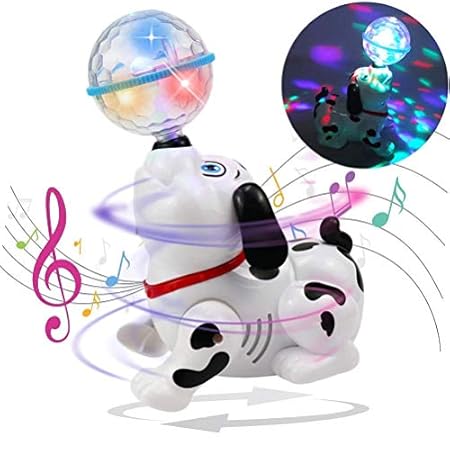 AM2905 Dancing Dog GY388-19 with Music Flashing Lights Sound & Light Toys for Small Babies