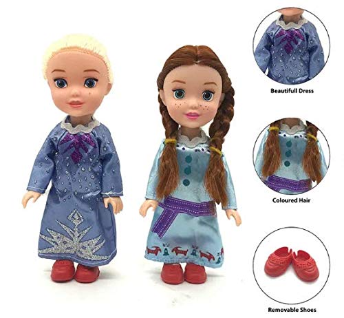 AM2912 Snow Sister Doll Toy LMI-5509 2 Pretty Snow Sisters Dolls with Beautiful Hairs and Moveable Body Parts - Image 2