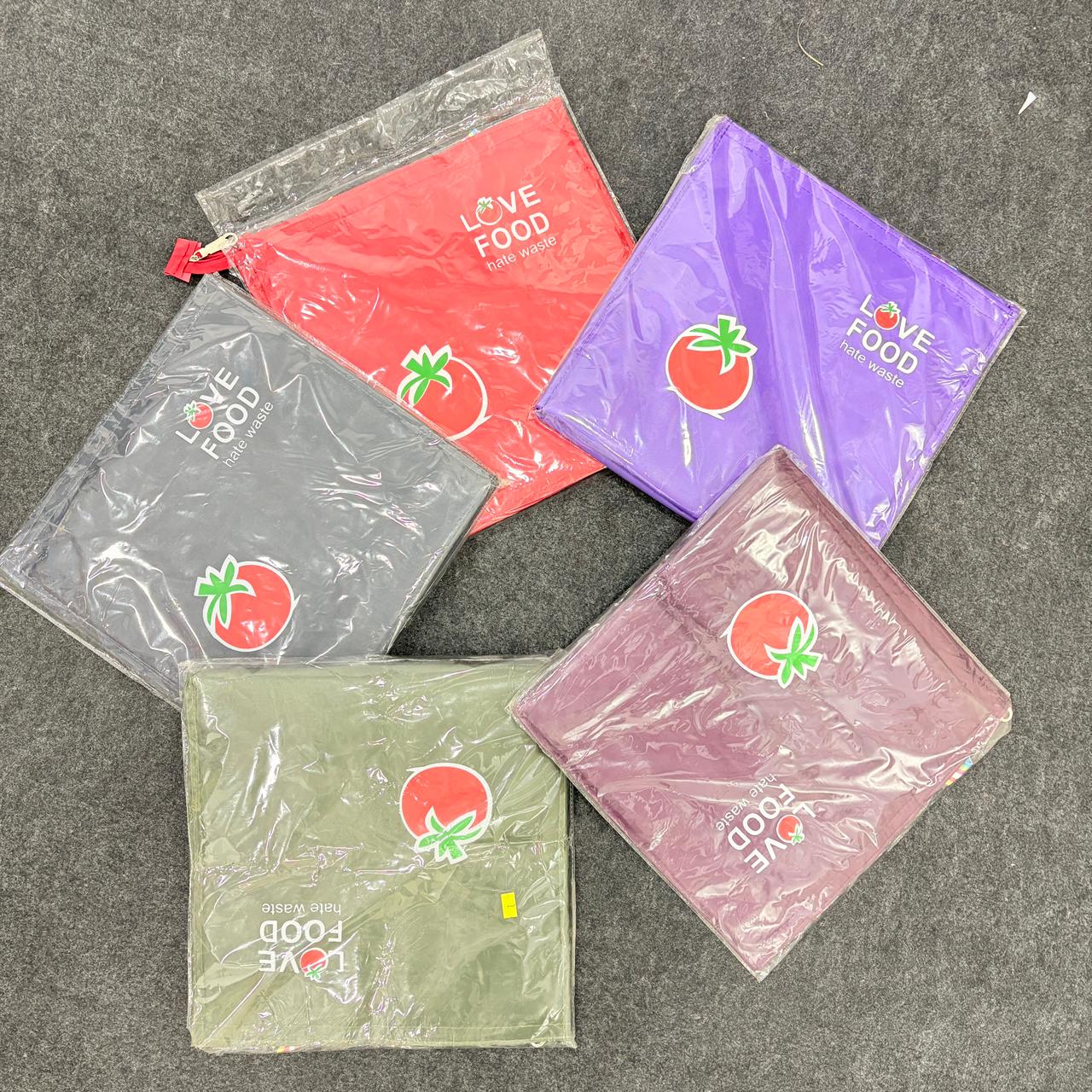 AM2914 Polyester Voyage logo Red Printed Tote Bag lunch bag 1 NO - Image 6