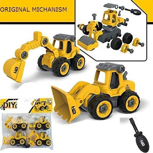 AM2924 Truck Set MD-5508B Construction Vehicle Toy Set with Screwdriver Excavator Truck Pack Of 4 - Image 5