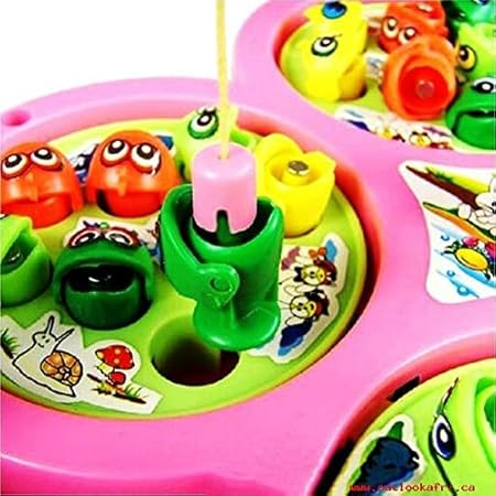 AM2926 Fishing Game LMI-9923 for Kids with Sound Include 32 Pieces Fishes and 4 Fishing Rod Fish Catching Game Multicolour - Image 3