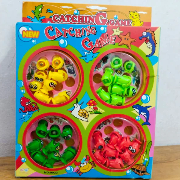 AM2926 Fishing Game LMI-9923 for Kids with Sound Include 32 Pieces Fishes and 4 Fishing Rod Fish Catching Game Multicolour - Image 8