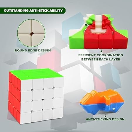 AM2931 Speed Cube 4x4x4 High Speed Stickerless Cube Toy Puzzle for Kids - Image 5