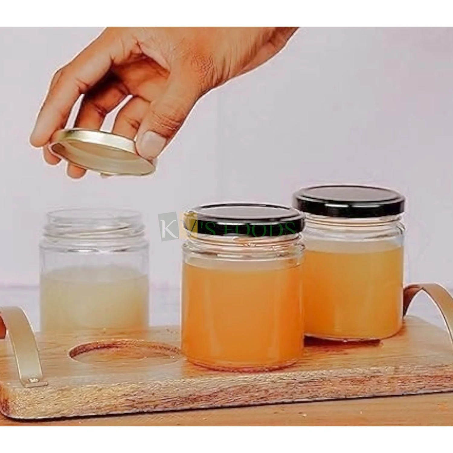AM3082 Salsa Jar 200ml 8.1X6.7 Glass Jar with Airtight Metal Lid,200ml - Image 3