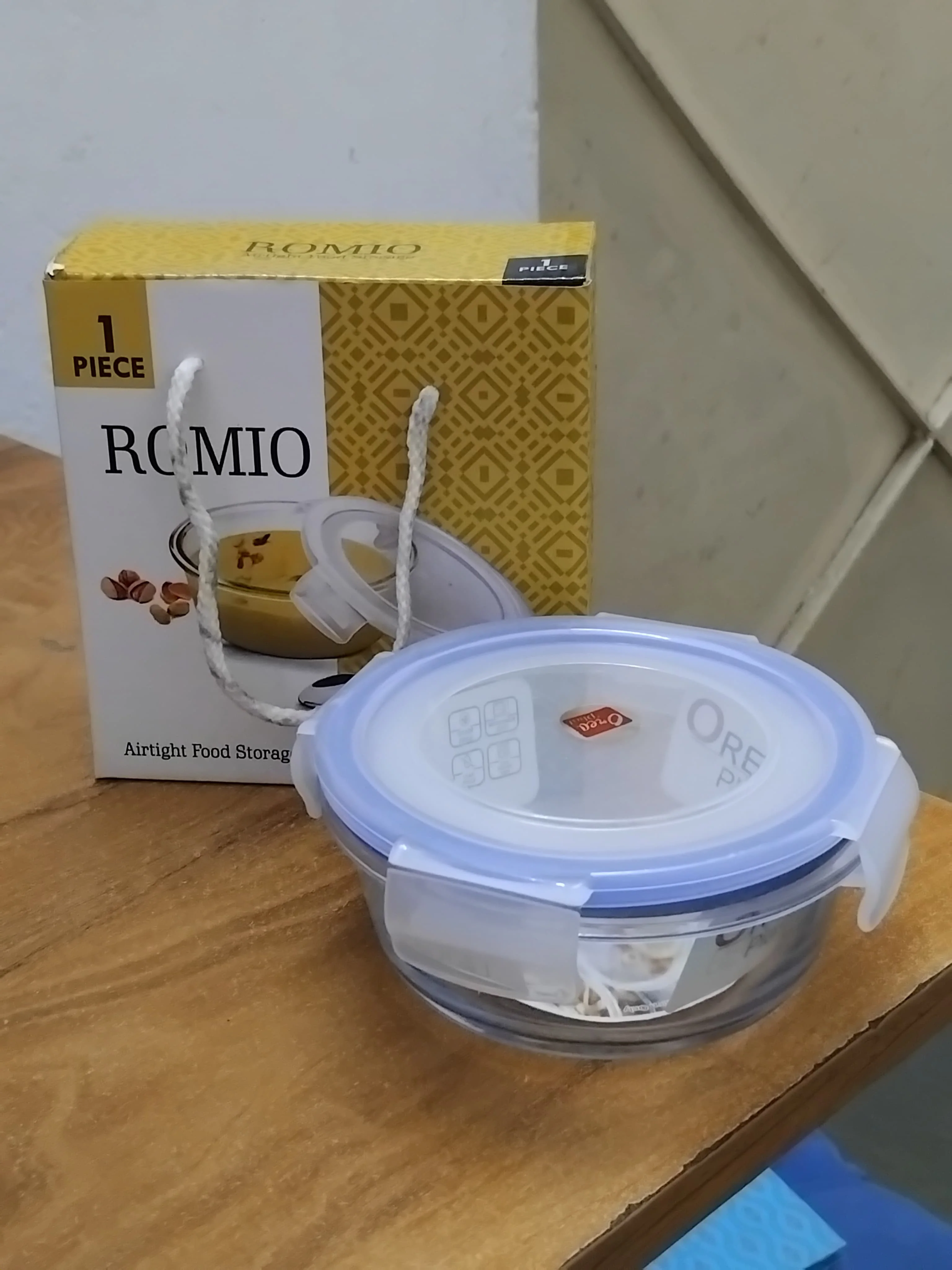 AM3005 Romio Glass Lunch Box 400ml Airtight Food Storage 1 pieces - Image 6