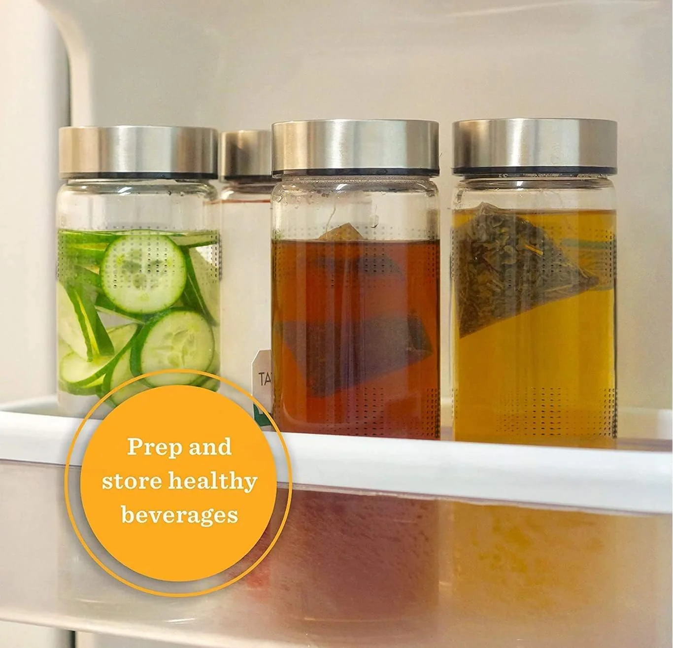 AM3008 Glass Water Bottle with Leak-Proof Airtight Double Layer 750ml Without box - Image 9