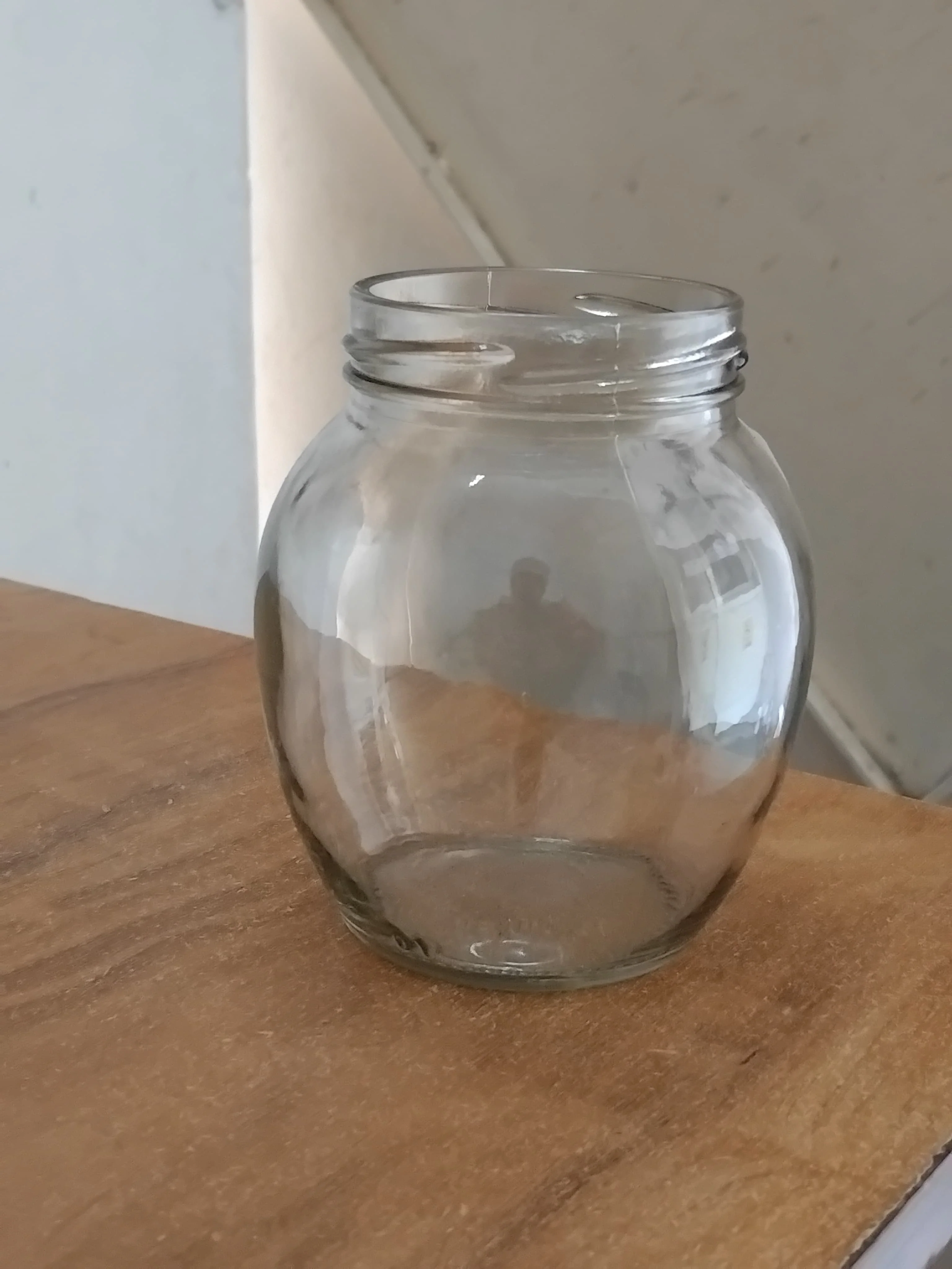 AM3012 Matka Shape Glass Jar Transparent Container Air Tight Golden Lid - Image 4