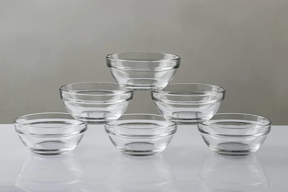 AM3023 Sauce Glass Bowls Small Dipping Bowls Side Dishes for Snack Sushi Fruit Appetizer Dessert Set Of 1 Piece