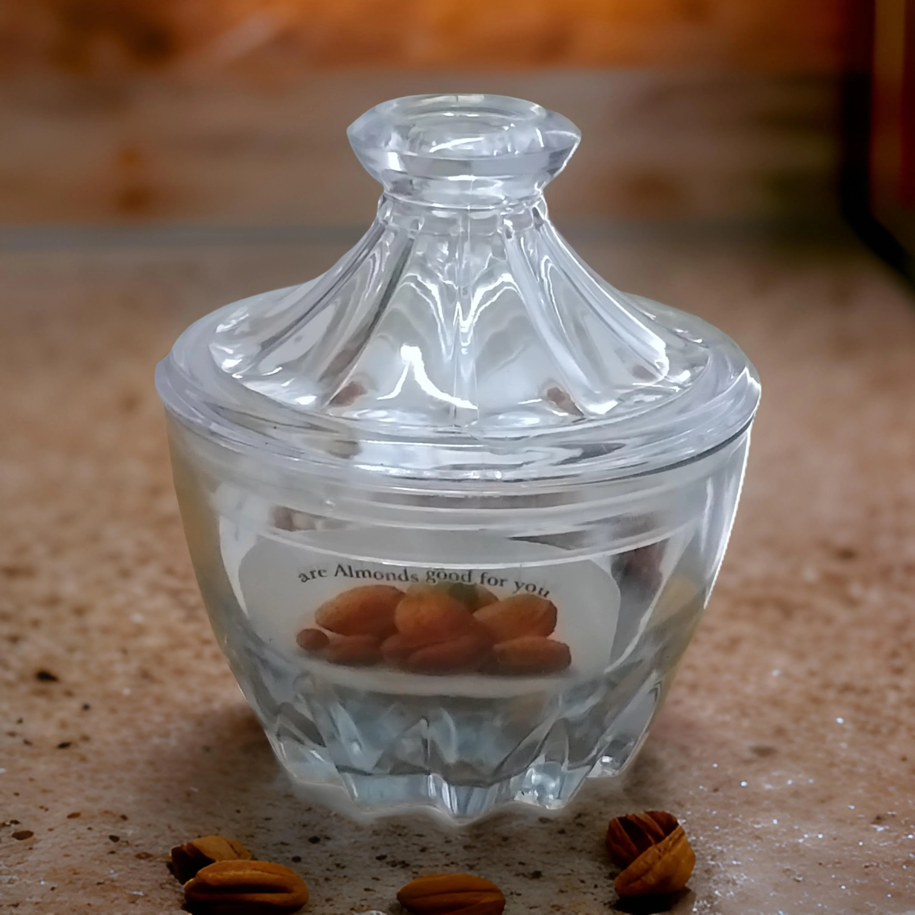 AM3027 Olivo Glass Jar With Plastic Lid Storage Container 1 Piece - Image 2