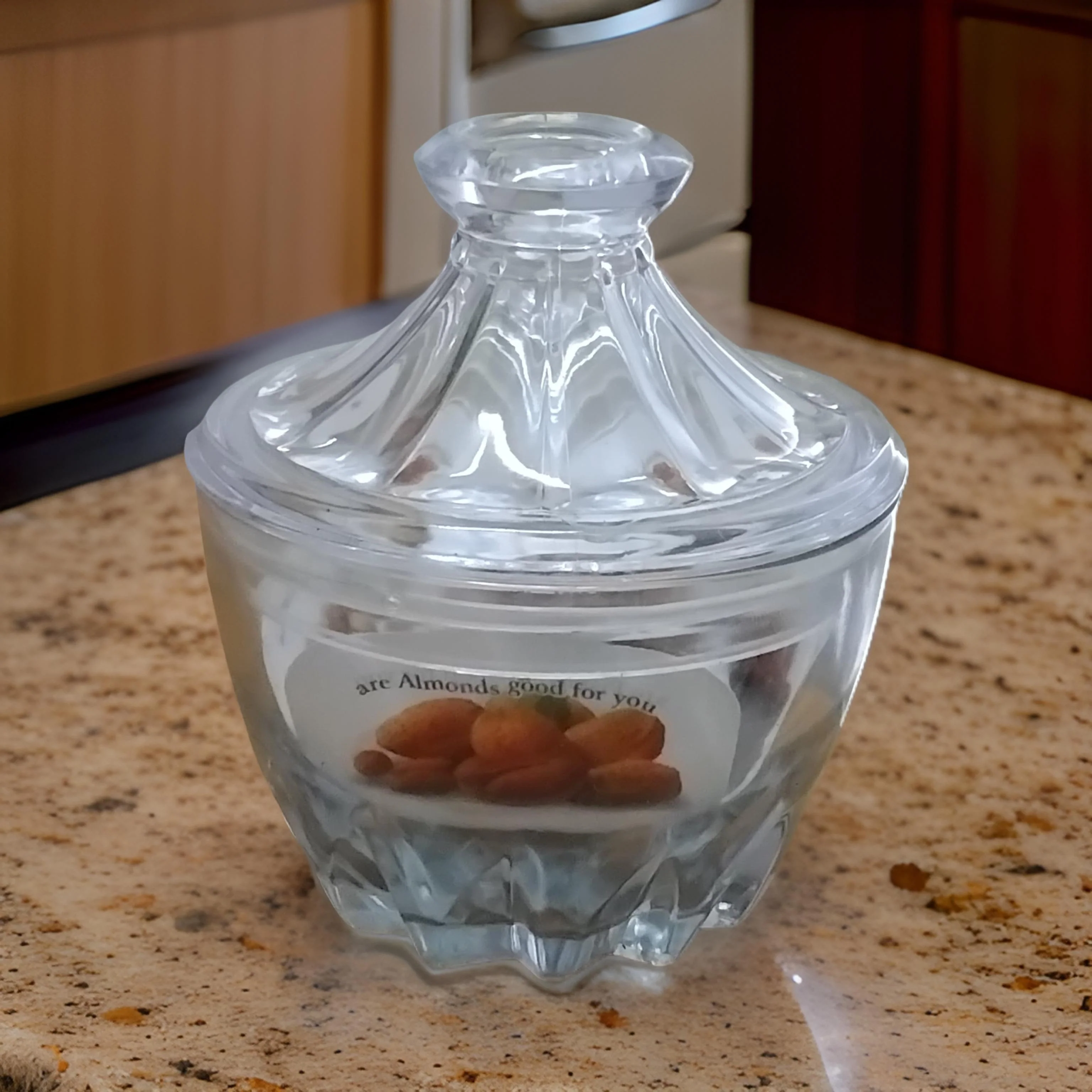 AM3027 Olivo Glass Jar With Plastic Lid Storage Container 1 Piece - Image 4