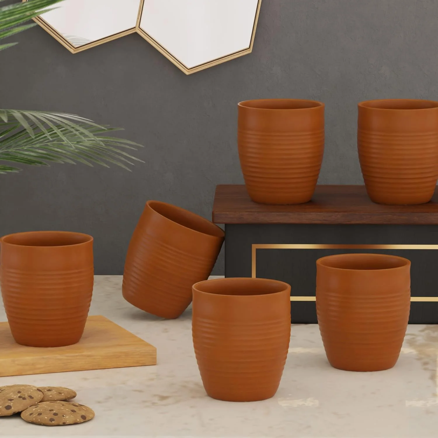 AM3031 Liza Kullad Cup Ceramic Traditional Style Kullad Tea Cups for Serving Coffee & Milk 1 Pcs