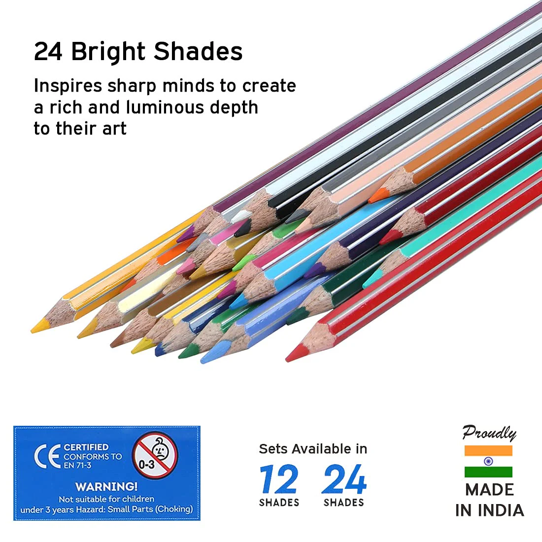 AM5038 Doms 12 Shades Super Soft Color Pencils Flat Tin Box , 7204 - Image 4