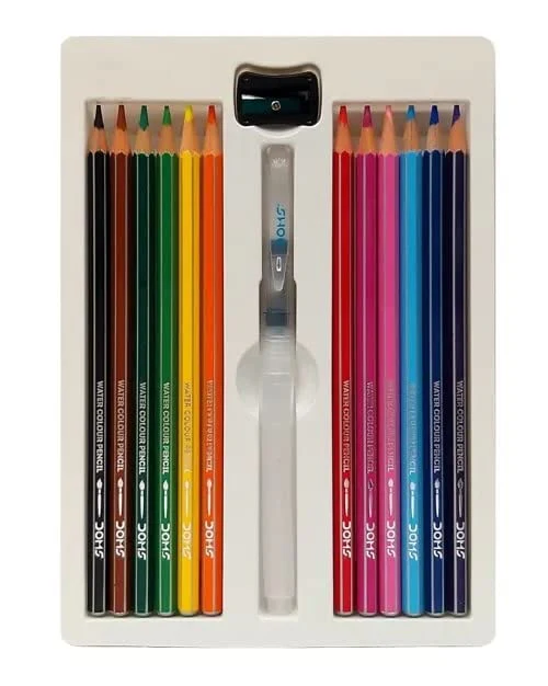 AM5041 Doms Super Soft Hexagonal Pre-Sharpened Water Soluble Colour Pencils 12 Shades 8392 - Image 5