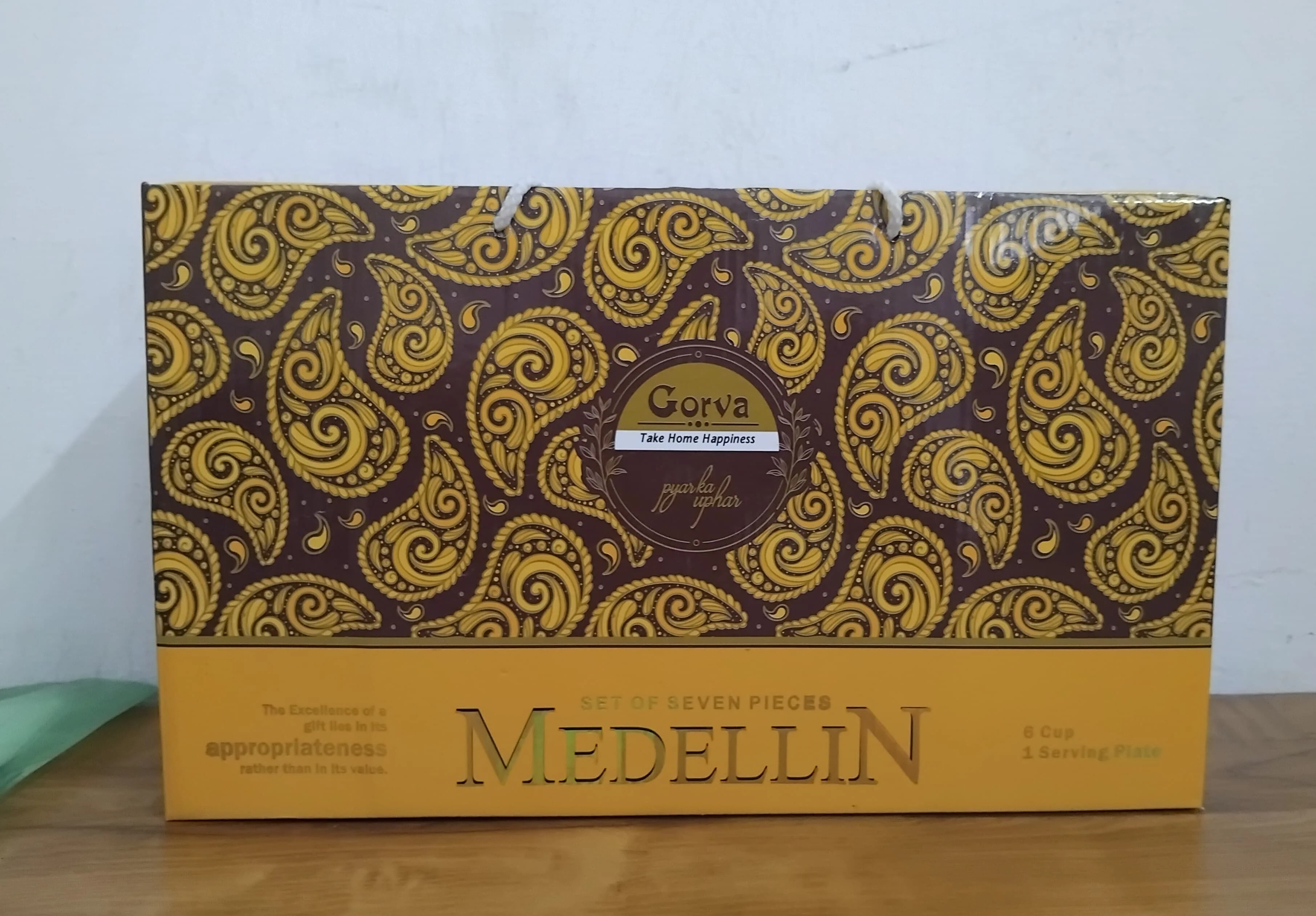 AM3073 Medellin 6 Piece Ceramic Tea/Coffee Cup With Plastic 1 Piece Serving Plate 7 Piece - Image 7