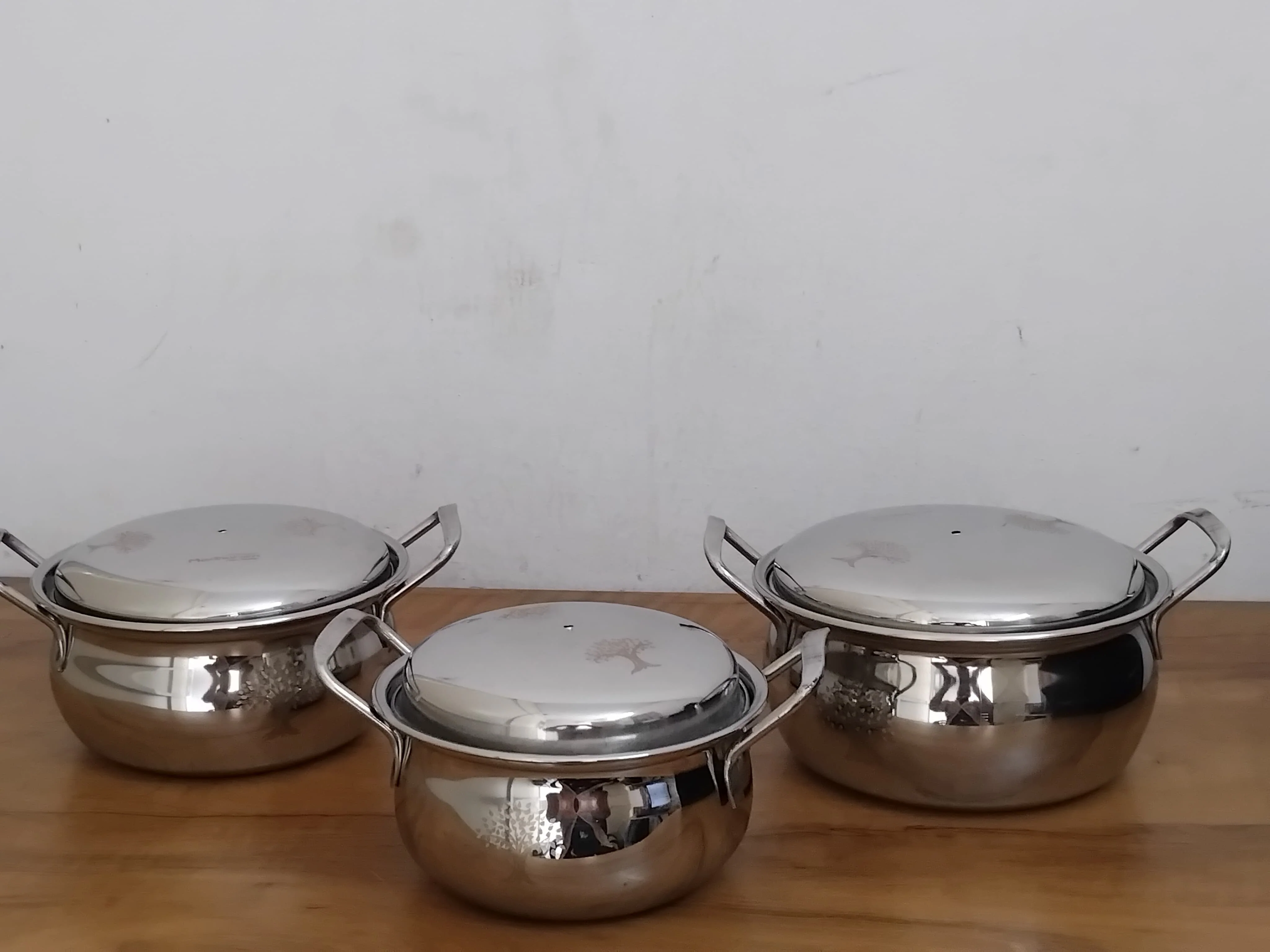 AM3114 Madhuram Prime Quality Laser Handi Stainless Steel 3 Piece - Image 4