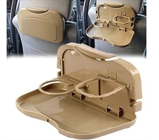 3225 Travel Dining Tray JH-924 Car Travel Tray Plastic Folding Auto Car Back Seat Table Drink Food Cup Tray Holder Stand Desk Multicolour - Image 18