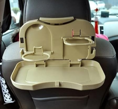 3225 Travel Dining Tray JH-924 Car Travel Tray Plastic Folding Auto Car Back Seat Table Drink Food Cup Tray Holder Stand Desk Multicolour - Image 4