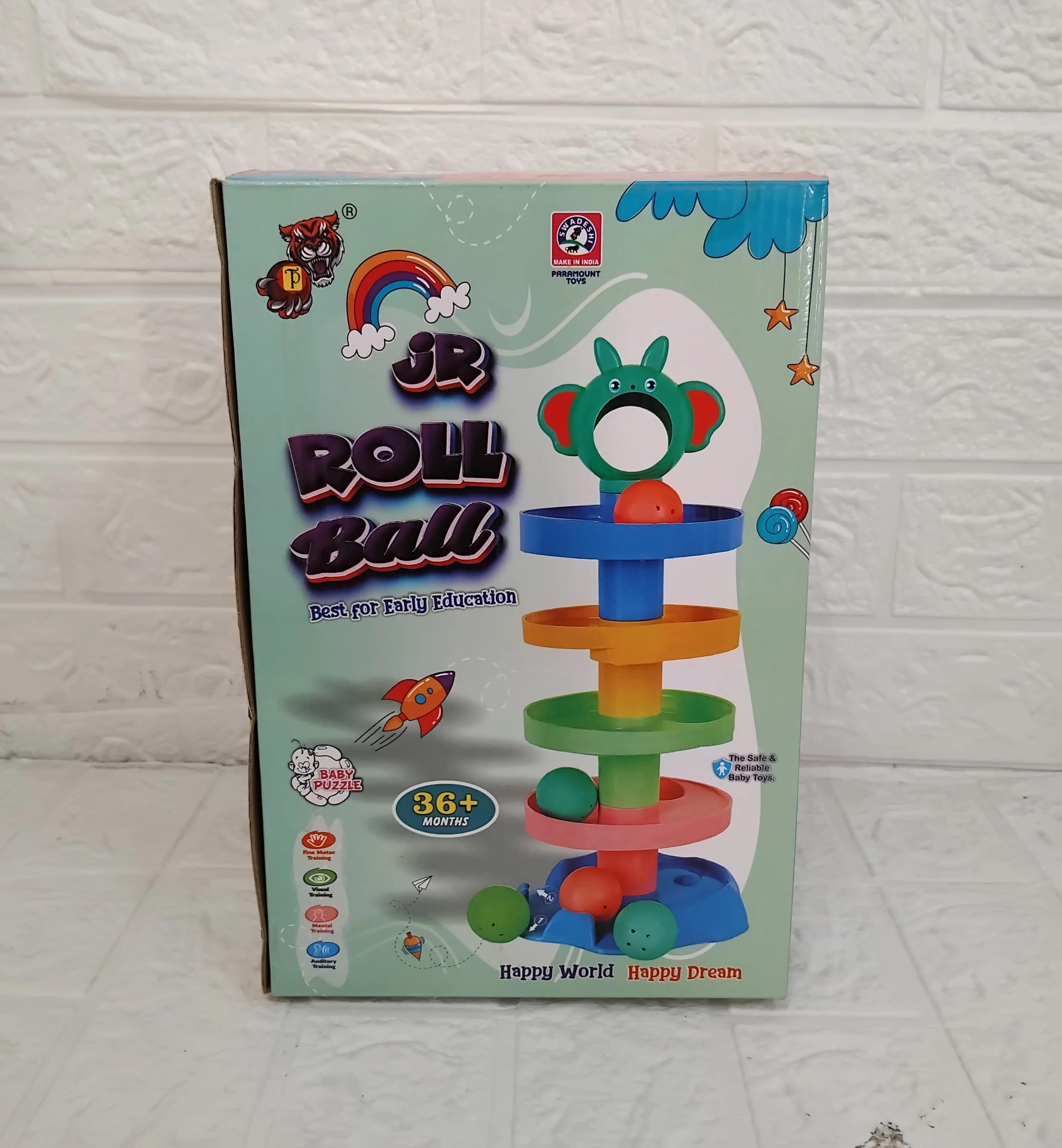AM3184 Roll Ball 000247 Heavy Plastic 5 Layer Tower Run with 3 Rattle Balls - Image 3