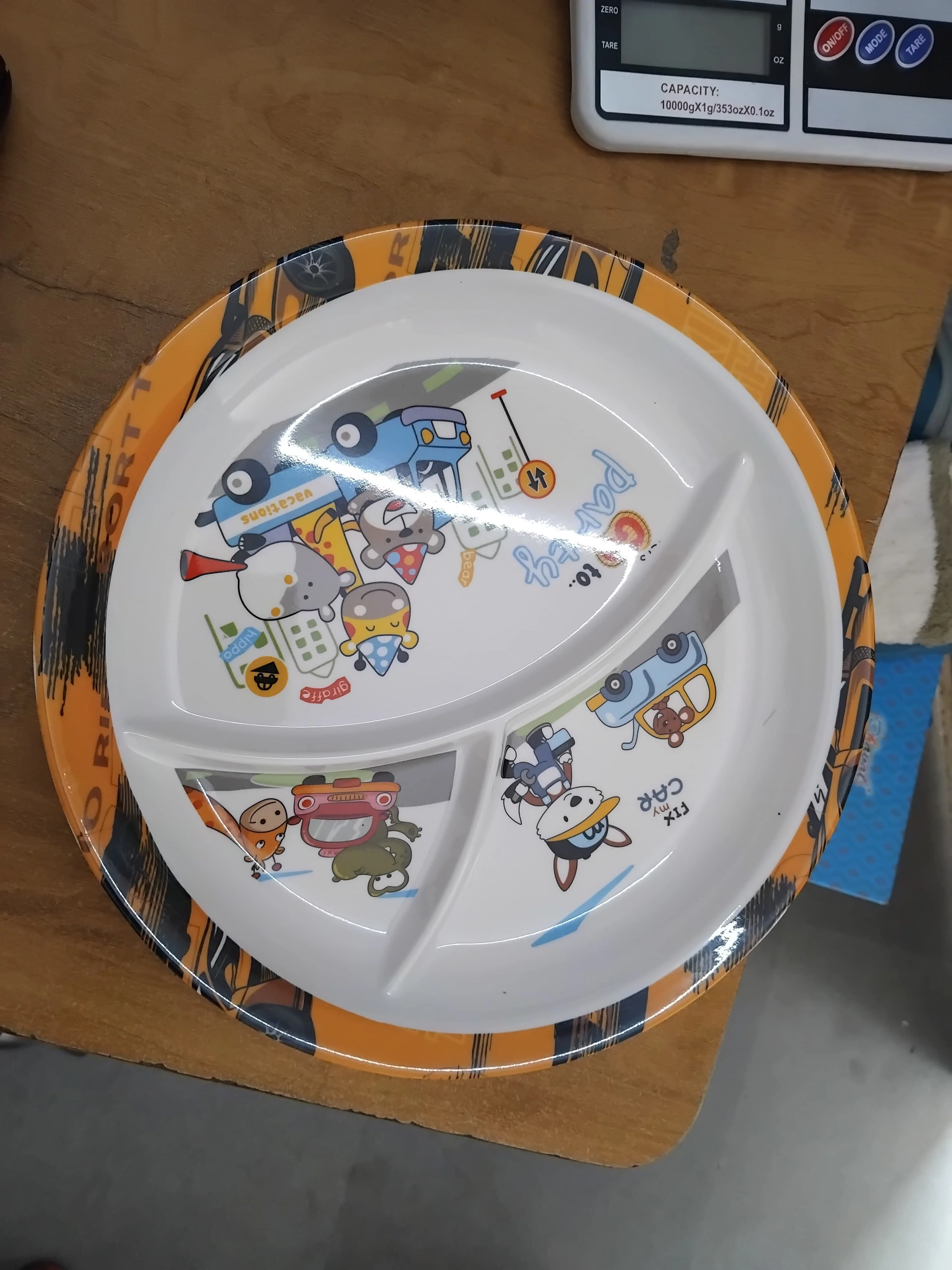 AM3246 Exclusive Melamine 3in1 design Dinner Partition Plate 1 Piece - Image 8