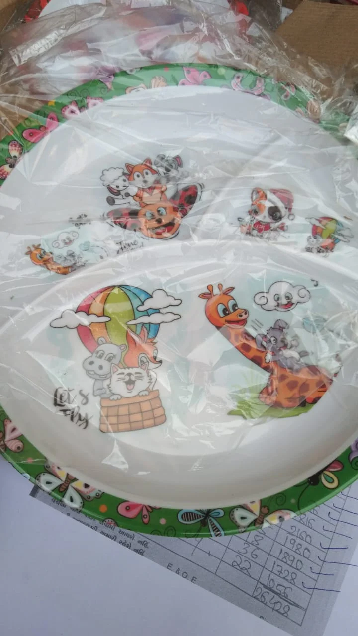 AM3246 Exclusive Melamine 3in1 design Dinner Partition Plate 1 Piece - Image 9