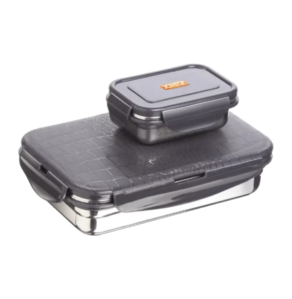 AM3269 Joyful Deluxe Lunch Box with Spoon 850 Stainless Steel Color & Design Availablity as per Stock For collage, office School 1 Piece - Image 10