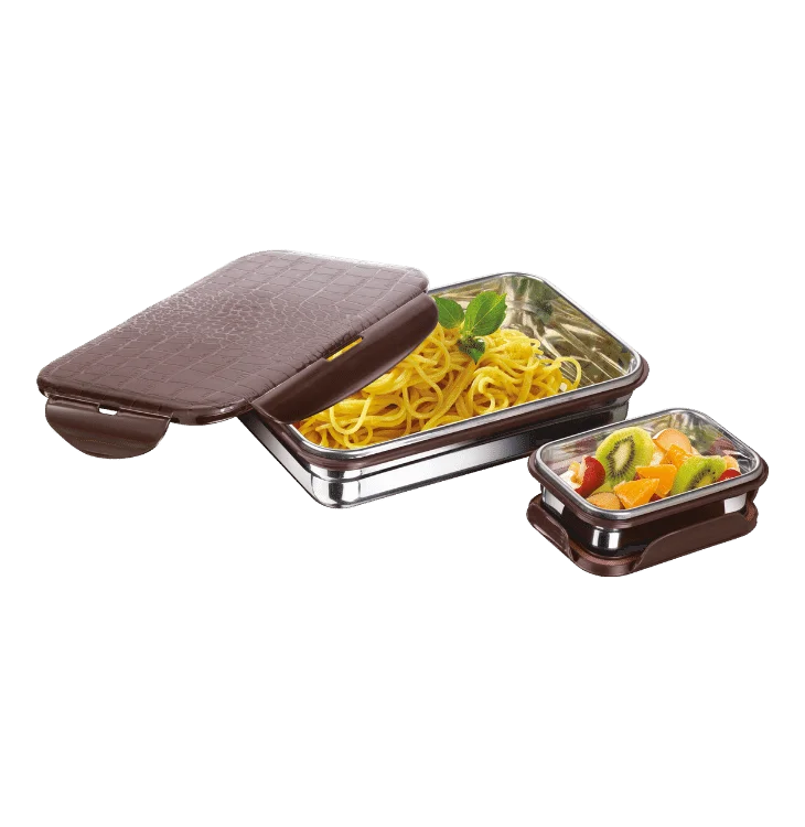 AM3269 Joyful Deluxe Lunch Box with Spoon 850 Stainless Steel Color & Design Availablity as per Stock For collage, office School 1 Piece - Image 8