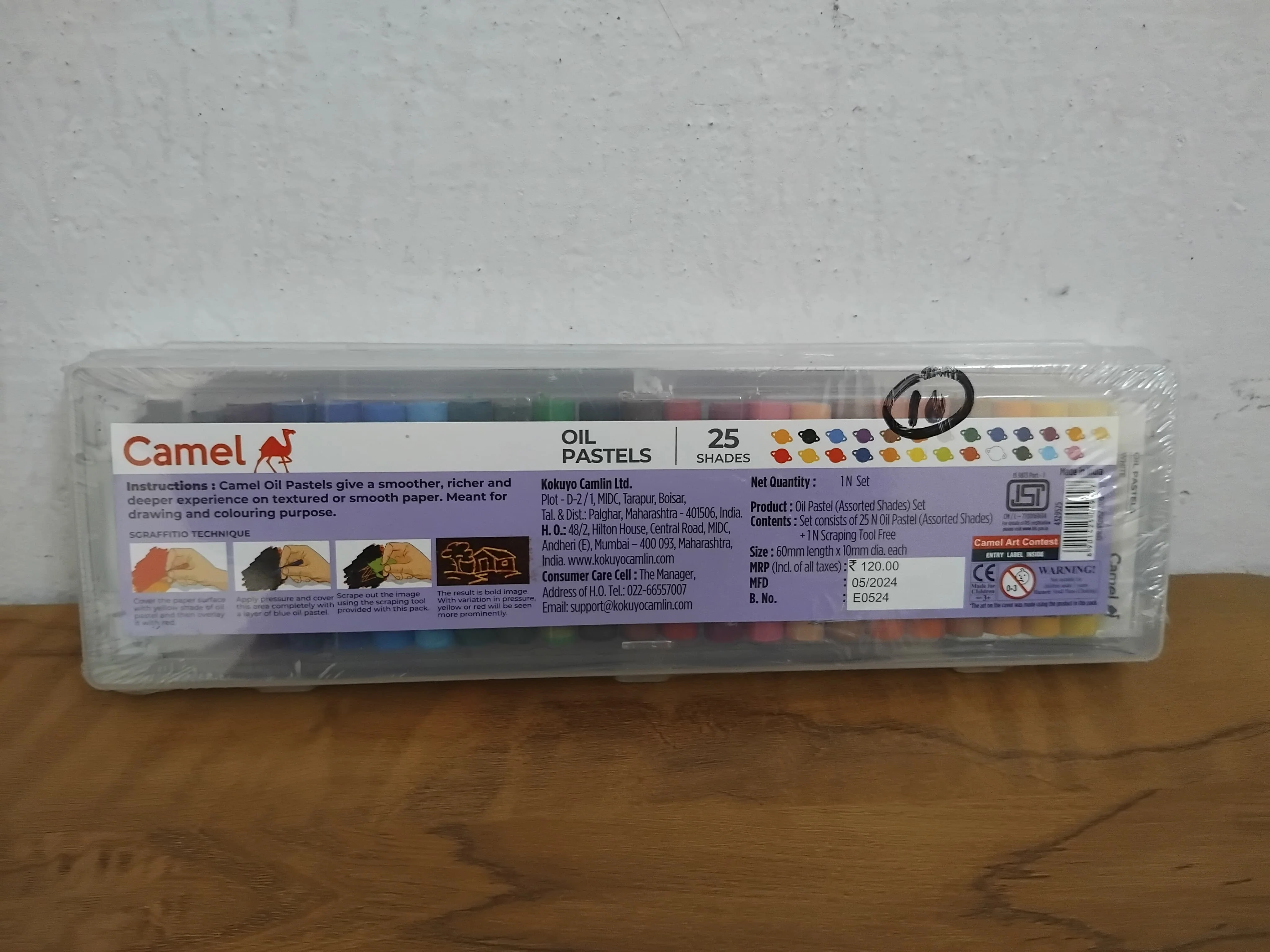 AM3298 Camel Oil Pastels Set of 25 Shades - Image 11