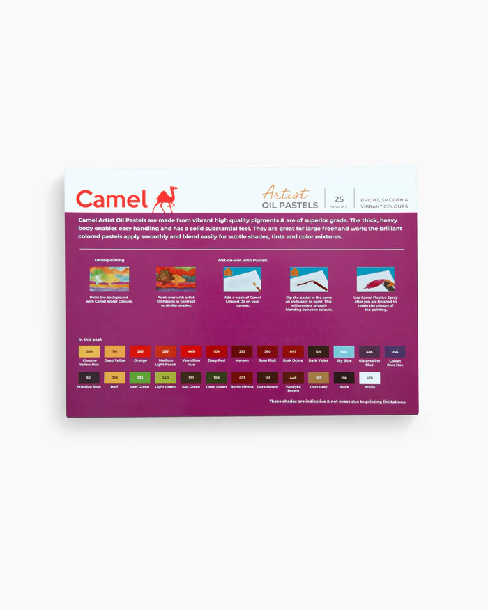 AM3298 Camel Oil Pastels Set of 25 Shades - Image 9