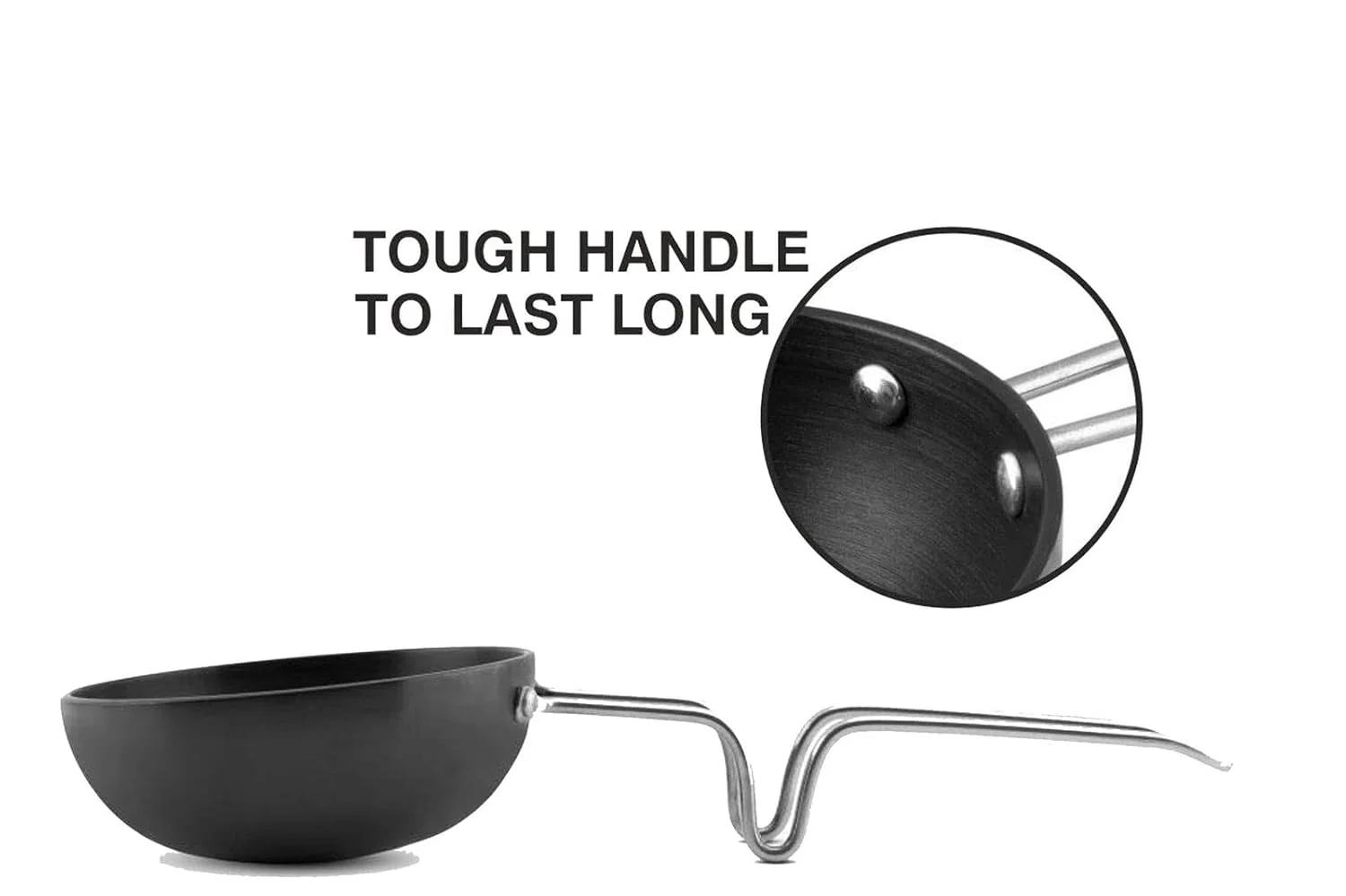 AM3581 SS Tadka Pan Gas StoveTop Compatible For Kitchen Size 10cm - Image 4