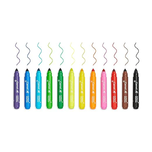 AM3302 Camel Washable Colour Markers 12 Shades - Image 2