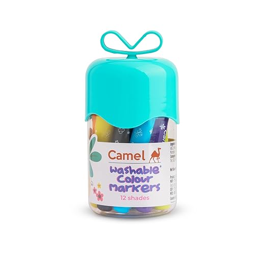 AM3302 Camel Washable Colour Markers 12 Shades - Image 4