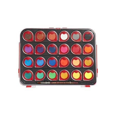AM3386 Camel ColorPad Watercolor Cake with Paint Brush 24 Shade - Image 5