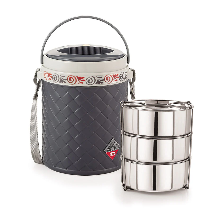 AM3322 Rishabh Happy Meal 3 Lunch Box 3 SS Container Lunch Box - Image 2