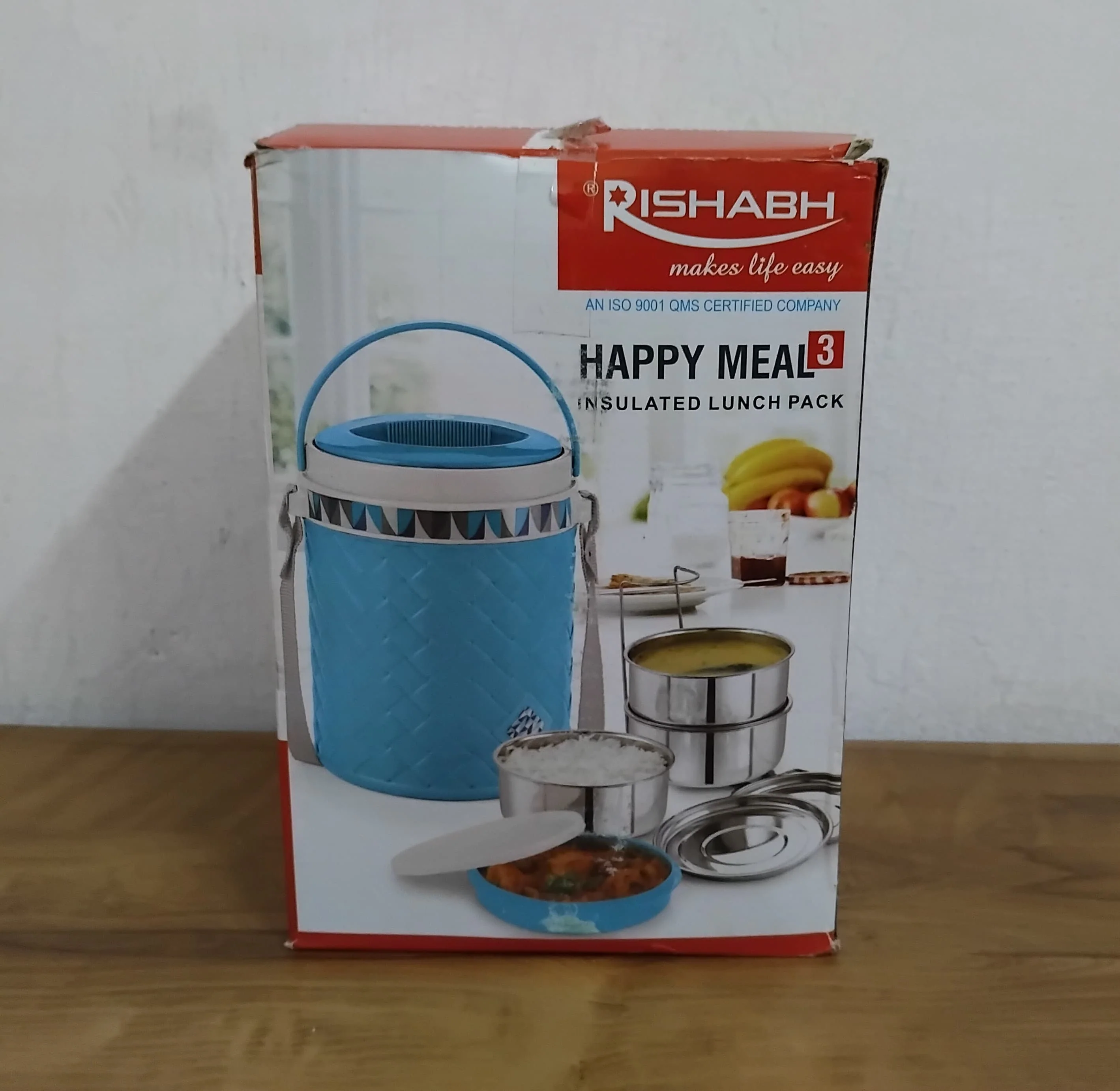 AM3322 Rishabh Happy Meal 3 Lunch Box 3 SS Container Lunch Box - Image 4