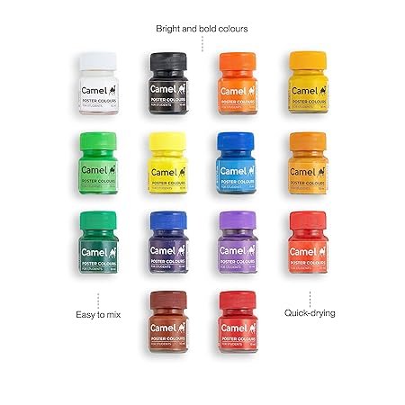 AM3382 Camel Student Poster Colour Bottle 14Shades 10ml - Image 3