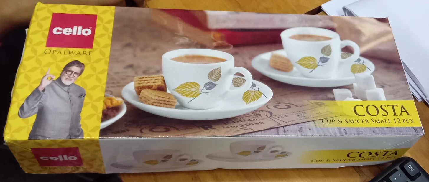 Am0340 Cello Costa Tea Set 12pcs Break Resistant Classic Simple Design Tea Set with Gift Box/Tea Cups for Tea Party - Image 5