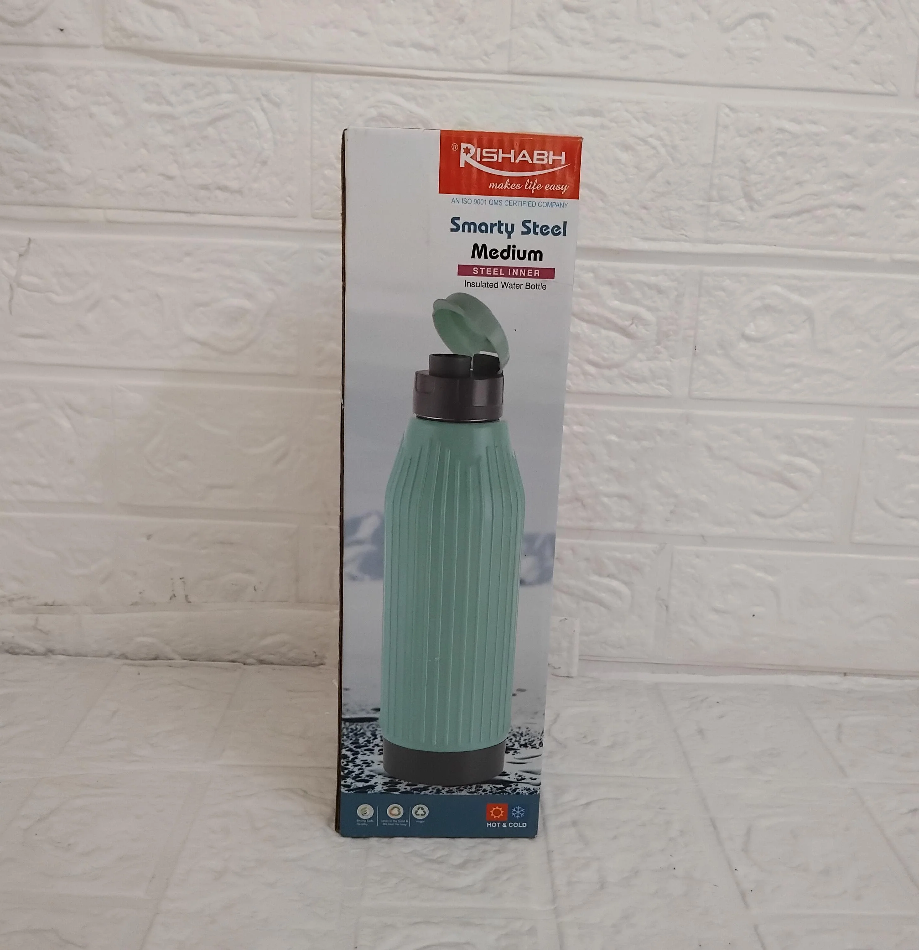 AM3437 Rishabh Smarty Steel Medium Insulated Water Bottle Multicolour - Image 10