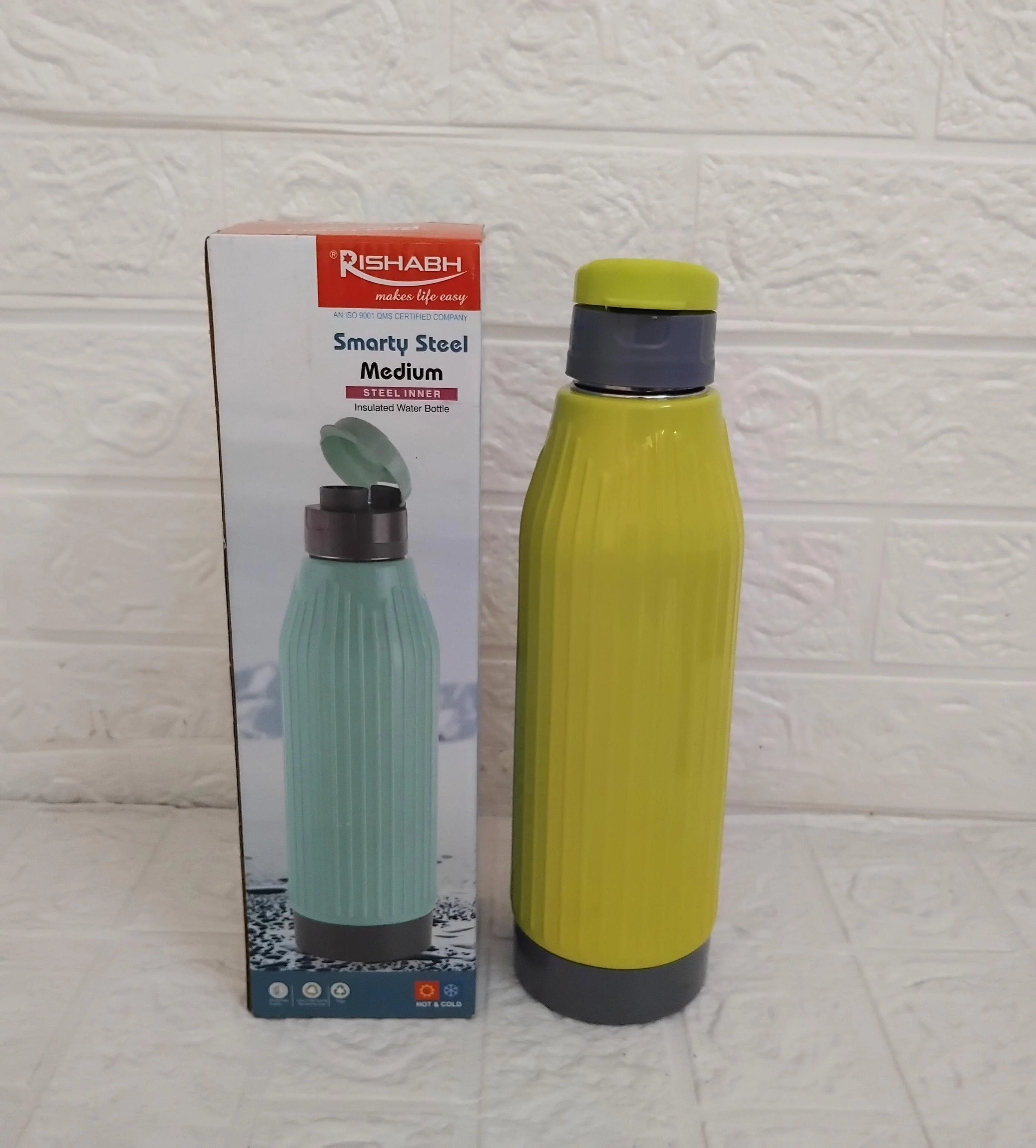 AM3437 Rishabh Smarty Steel Medium Insulated Water Bottle Multicolour - Image 8