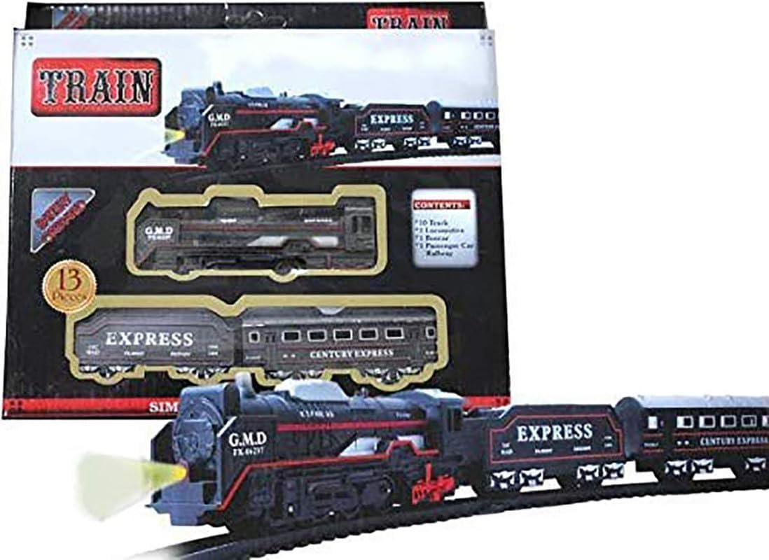 AM3456 Train Play Set 19026B & Battery Operated Train Set 13 Pcs