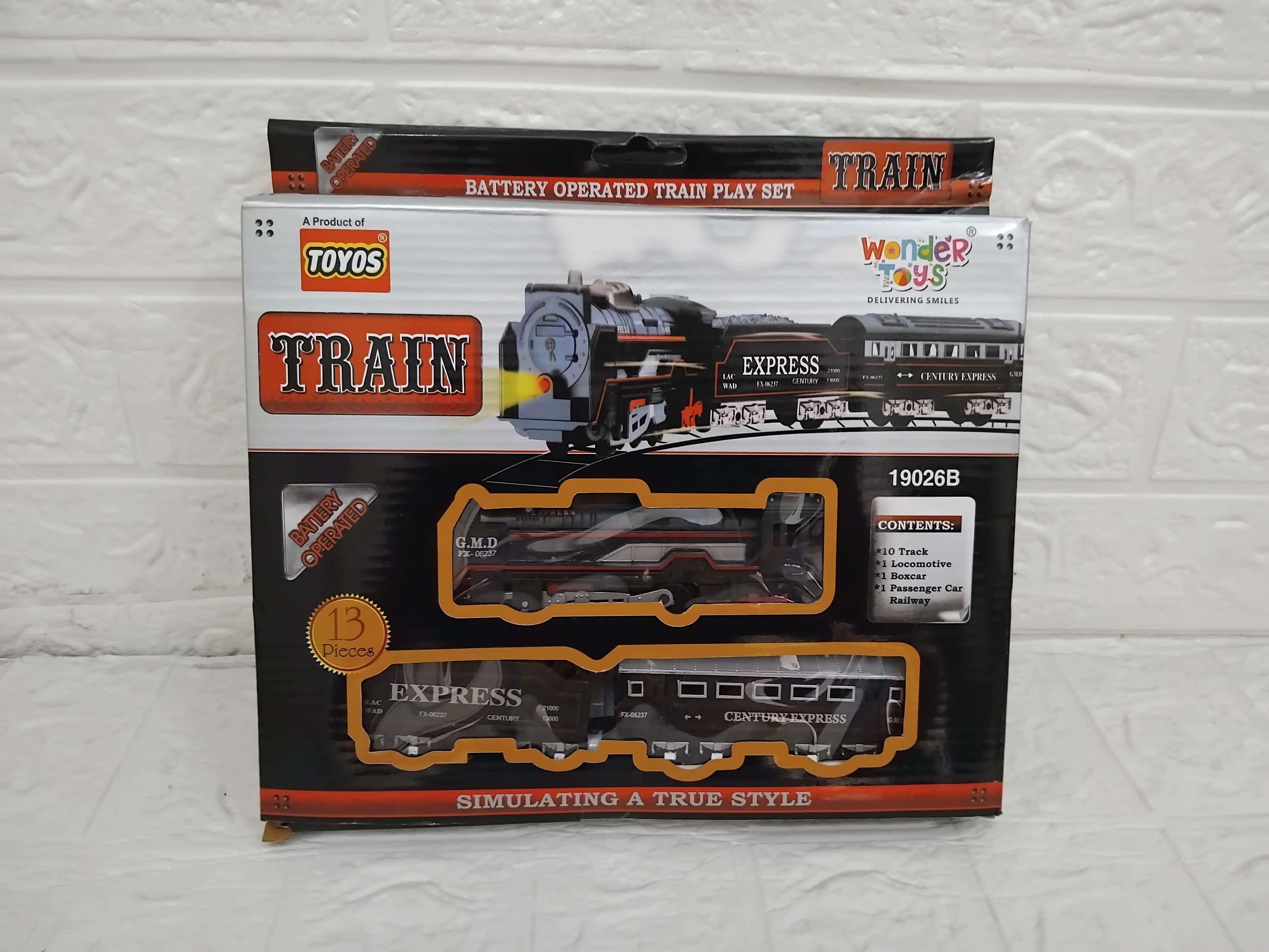 AM3456 Train Play Set 19026B & Battery Operated Train Set 13 Pcs - Image 2