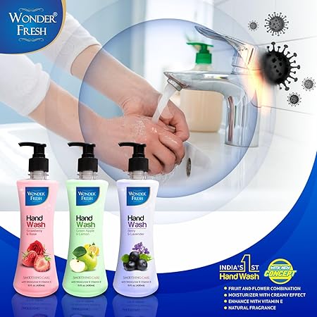 AM3500 Wonder Fresh Mix Flavored Handwash 430ml Bottle with Pump - Image 2