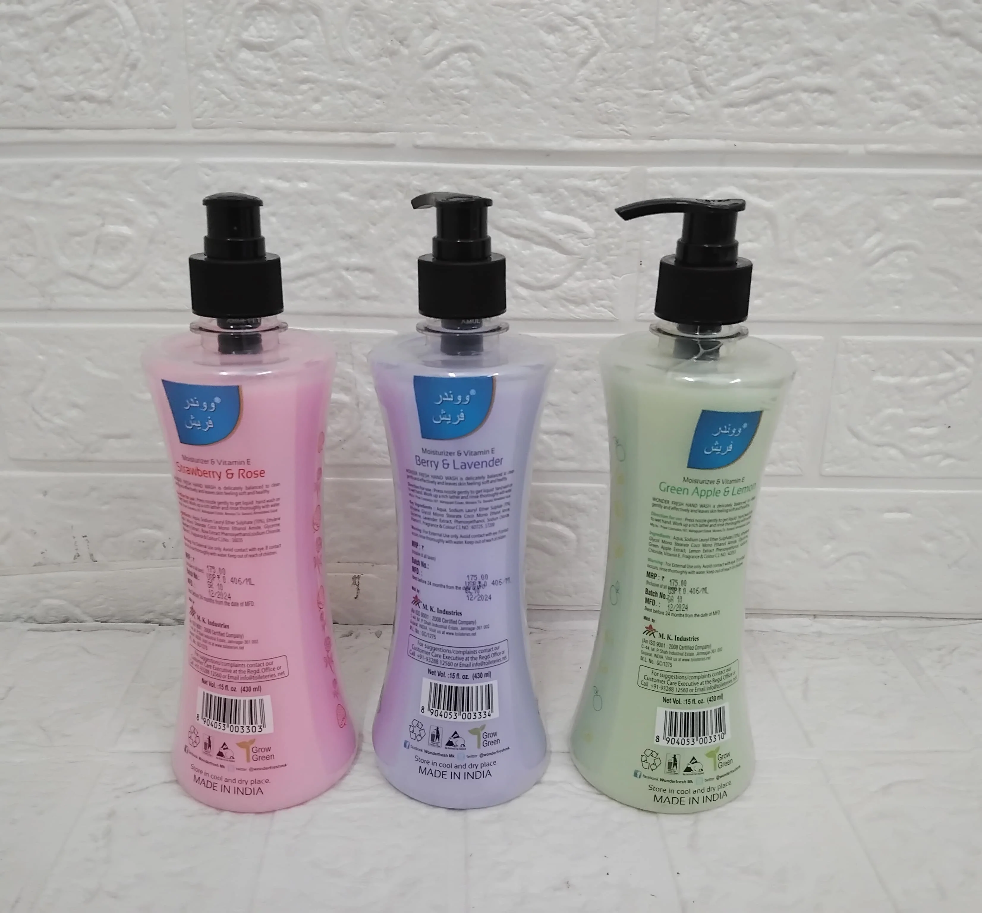 AM3500 Wonder Fresh Mix Flavored Handwash 430ml Bottle with Pump - Image 7