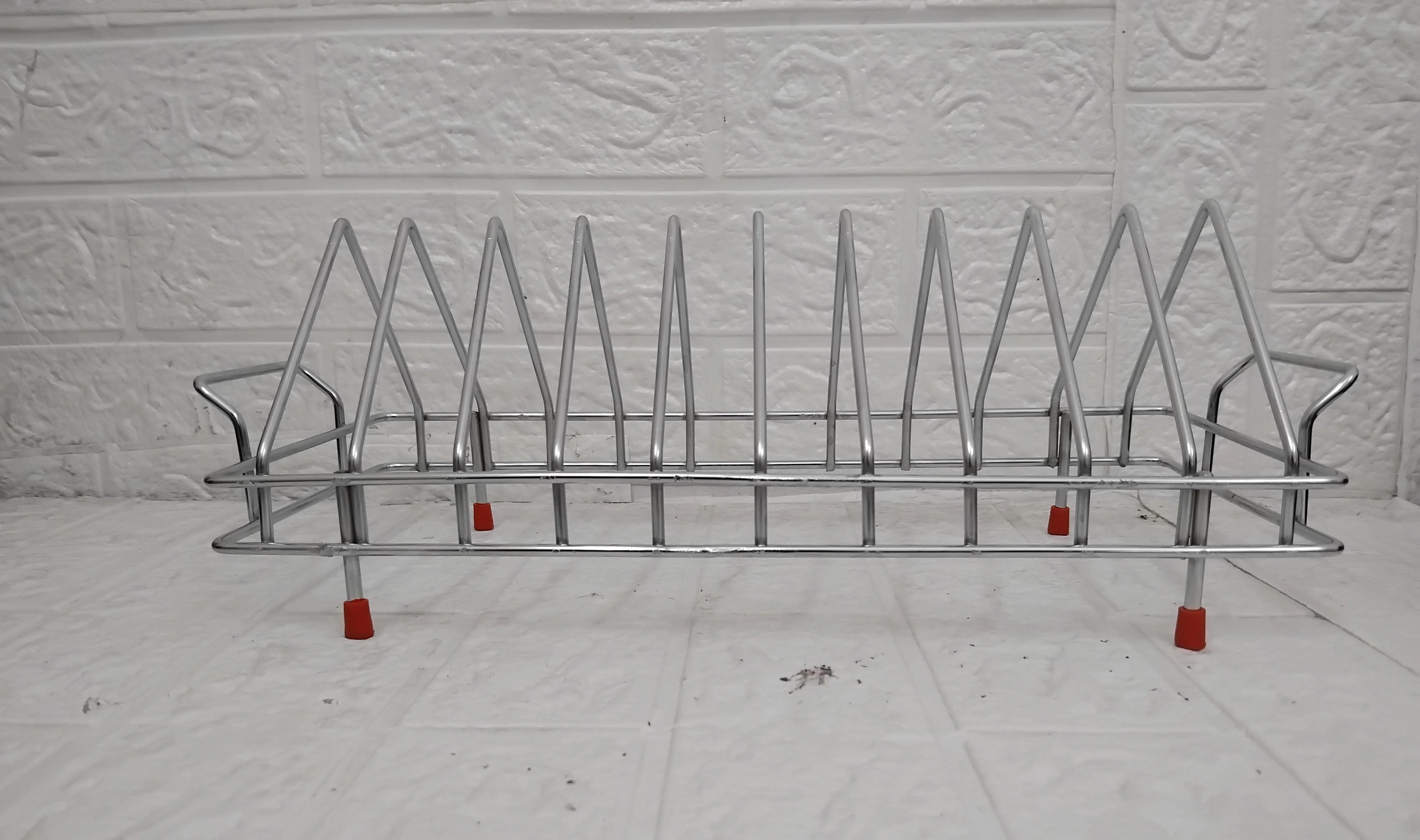 AM3524 SS Plate Stand With Handle NO.10 Kitchen Rack Organizer For Home - Image 10