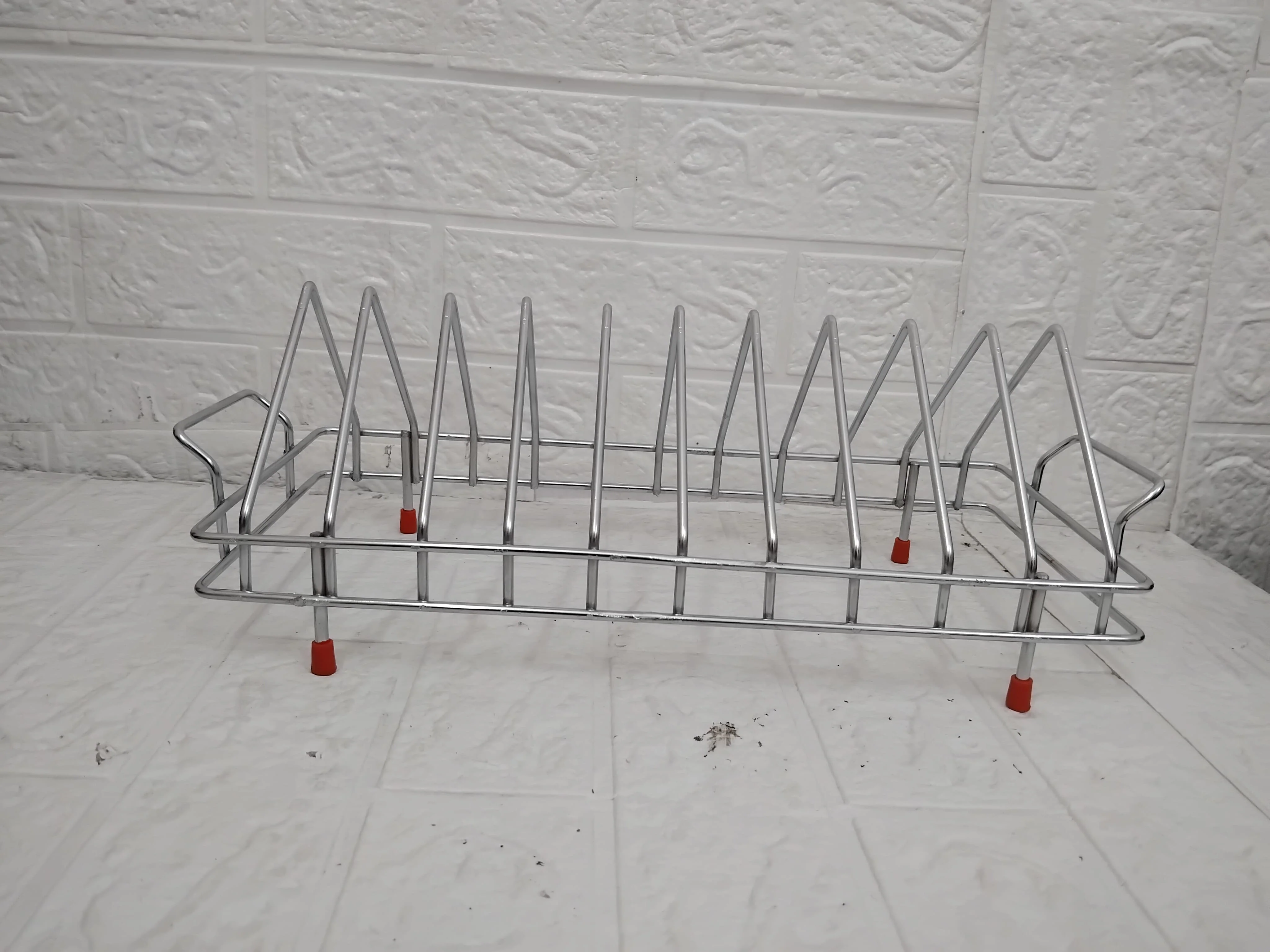 AM3524 SS Plate Stand With Handle NO.10 Kitchen Rack Organizer For Home - Image 8