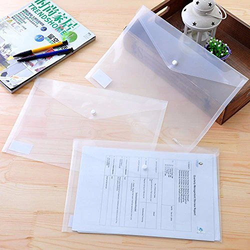AM3528 Aerotix Document Button Bag Folder Transparent (1pcs) - (Code : 230P) - Image 3