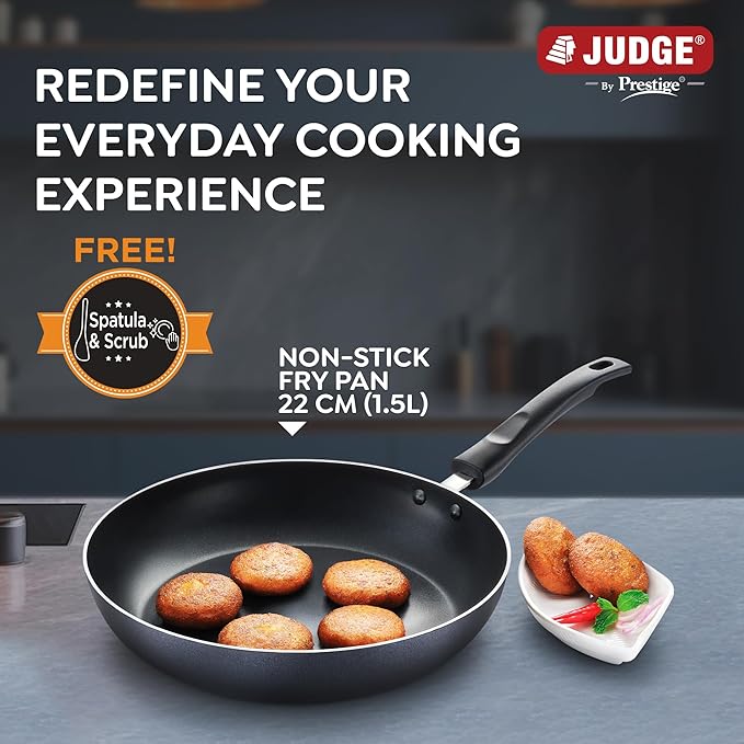 AM3545 Judge By Prestige 22cm 1.5L Aluminium Non-Stick Fry Pan - Image 2