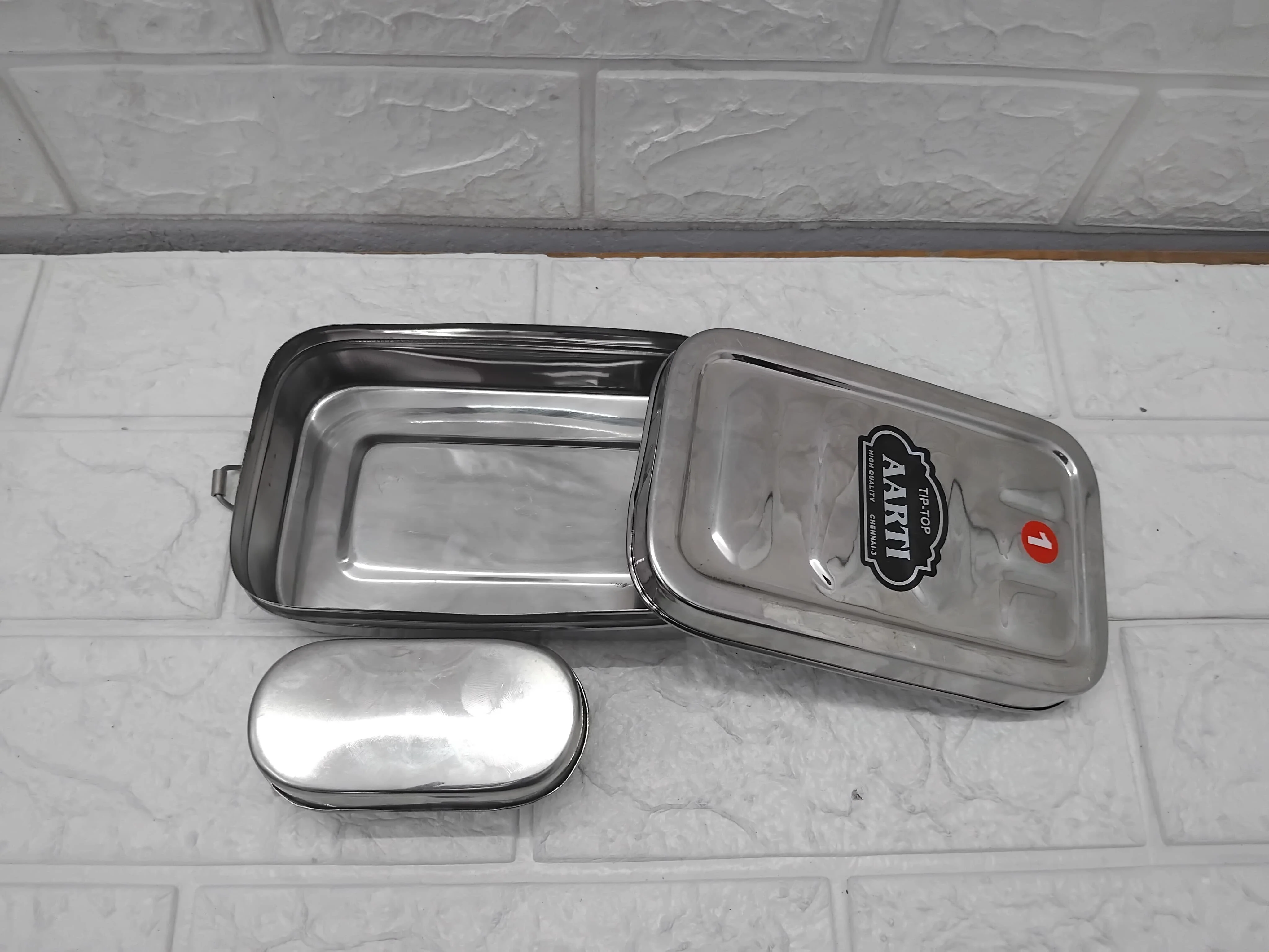AM3554 Rectangle Lunch Box No.01 Leak-Proof With Small Container - Image 4