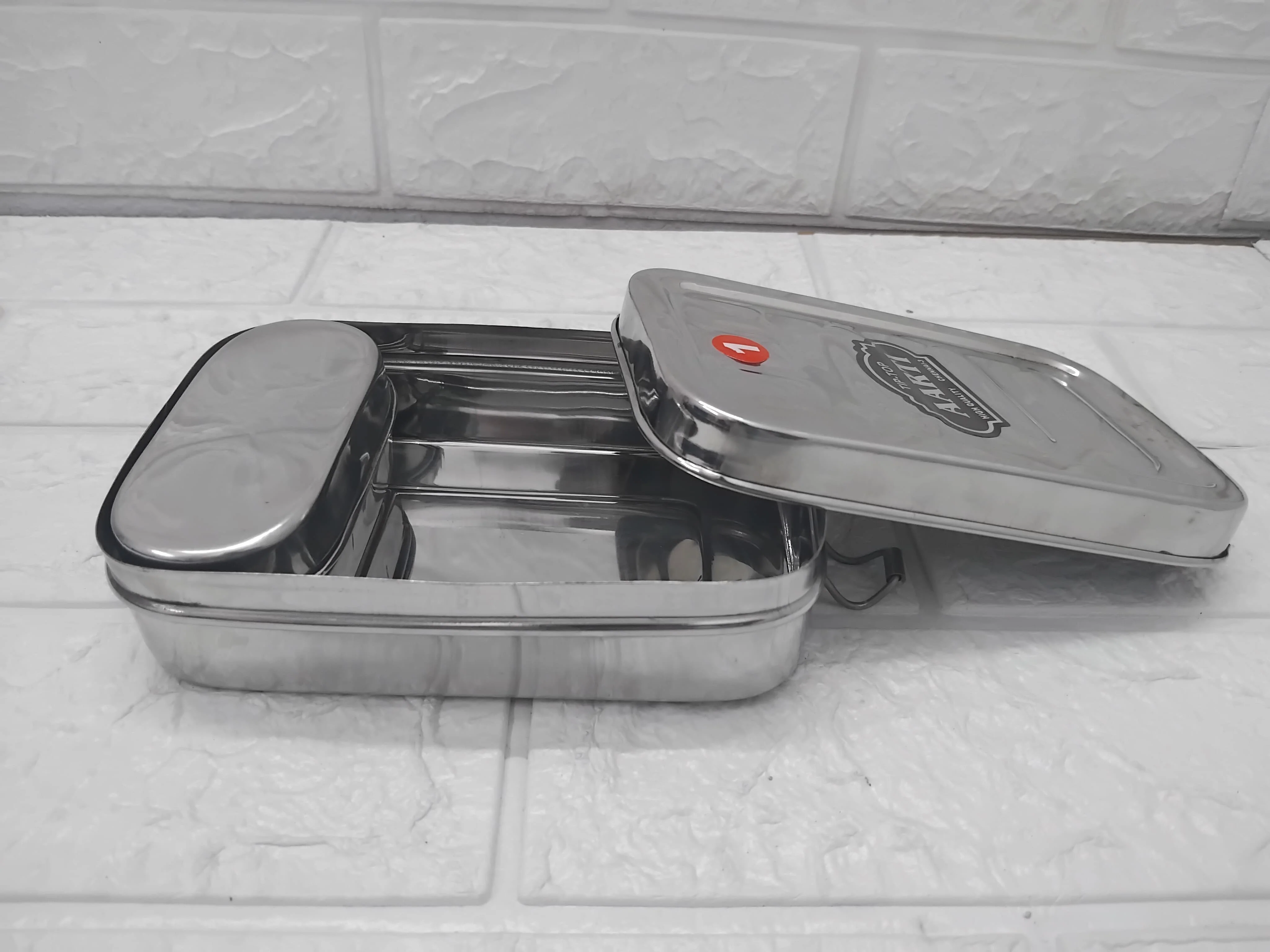 AM3554 Rectangle Lunch Box No.01 Leak-Proof With Small Container - Image 5