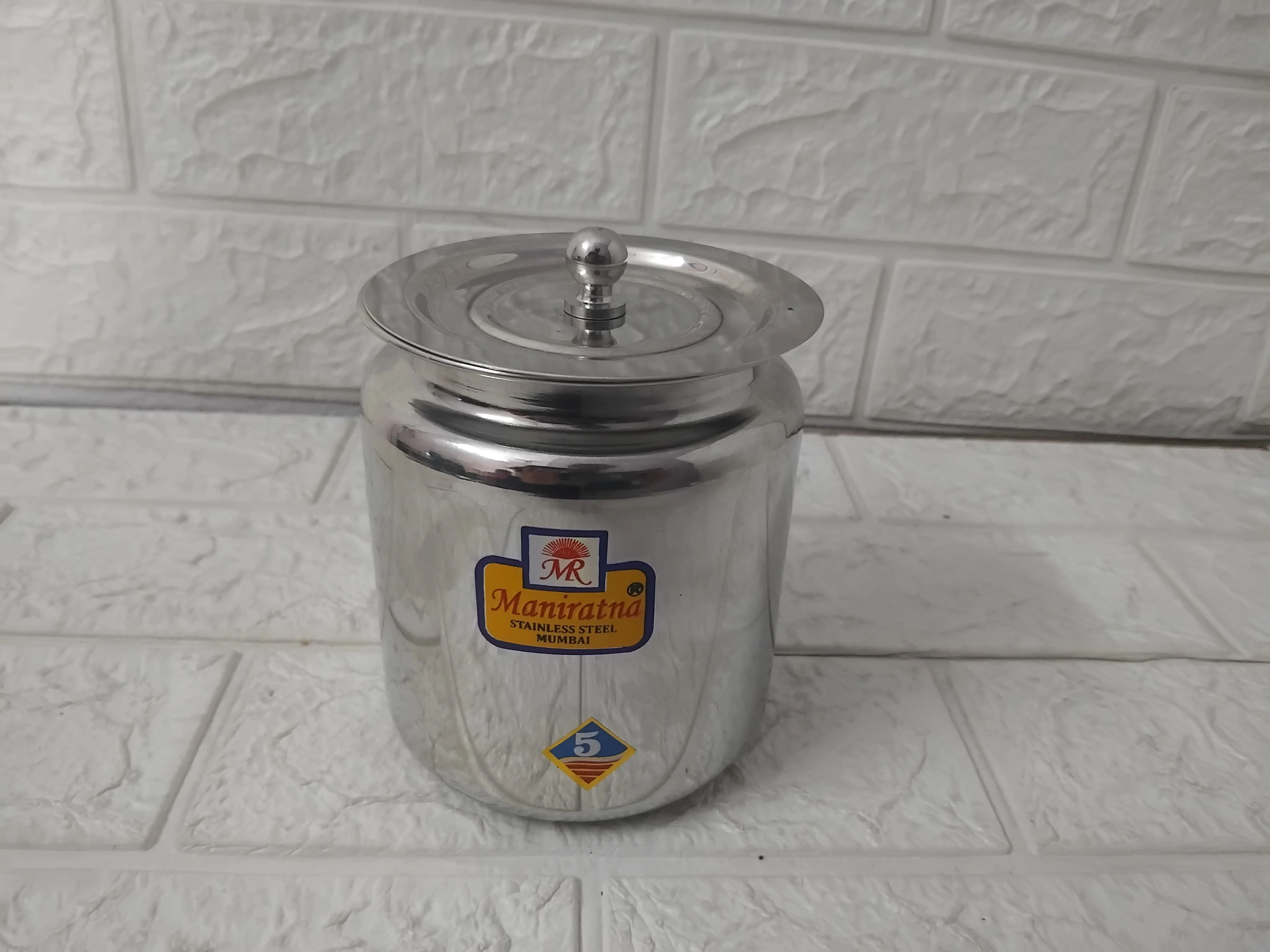AM3565 Stainless Steel Ghee Dani For Kitchen No.5 Pack Of 1 Pcs - Image 2