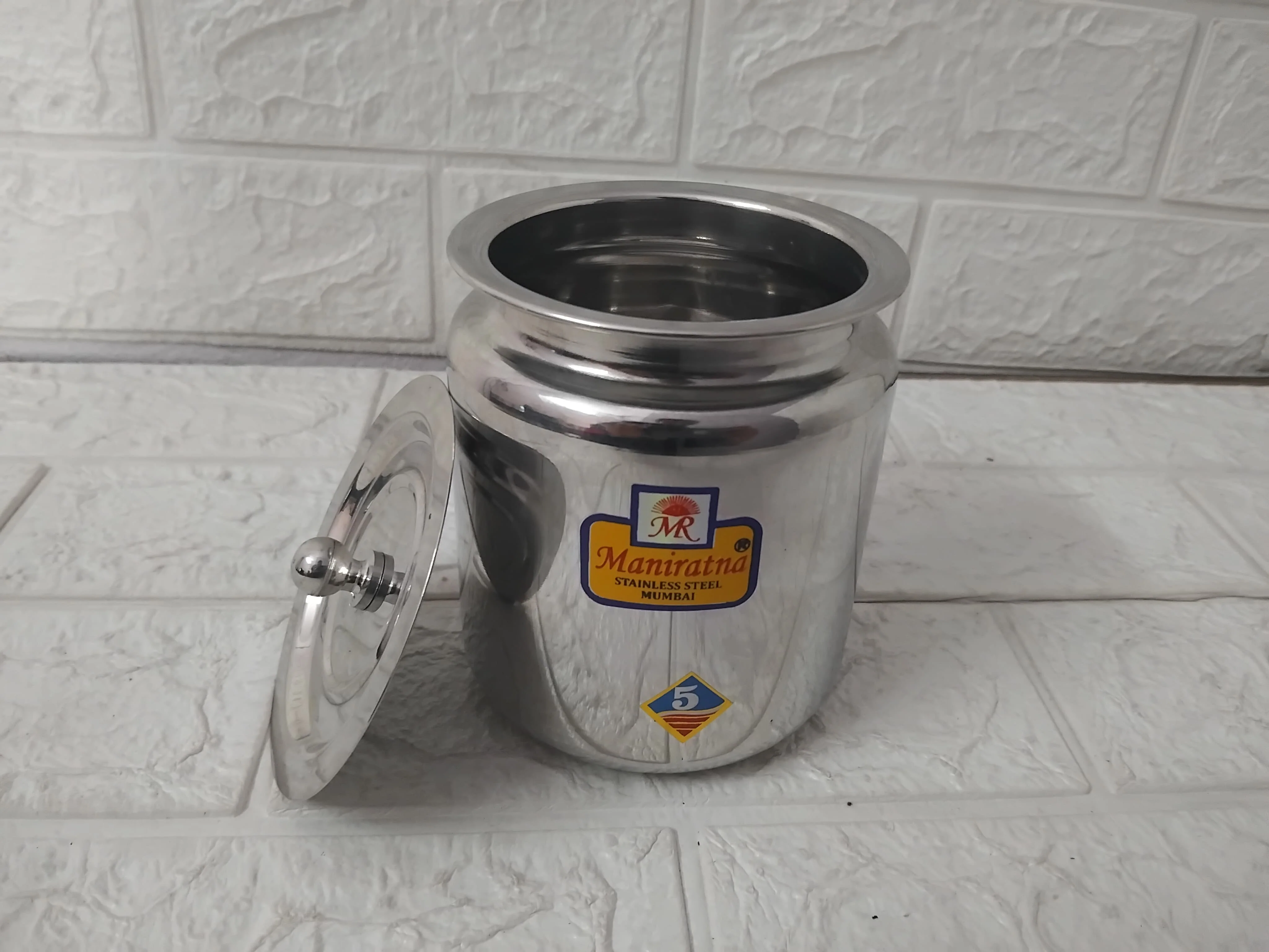 AM3565 Stainless Steel Ghee Dani For Kitchen No.5 Pack Of 1 Pcs - Image 4